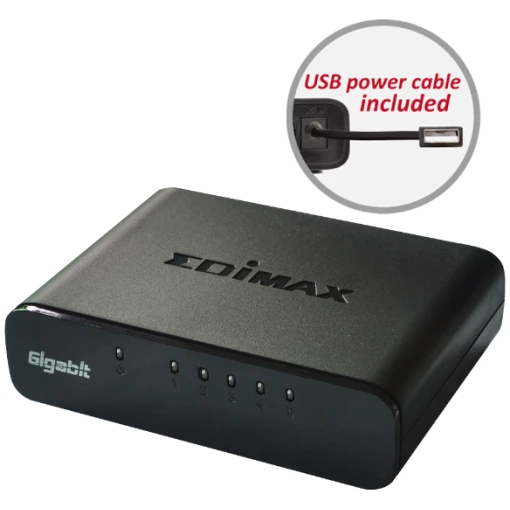 סוויץ'  EDIMAX ES-5500G V3 5 Port SOHO Switch 1G
