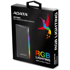 מארז חיצוני לדיסק A-DATA EC700G M.2/NVME USB-C ENCLOSURE RGB
