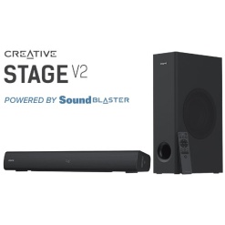 רמקולים CREATIVE STAGE V2 2.1 SOUNDBAR+SUBWOFER BT 5.0 160W ARC
