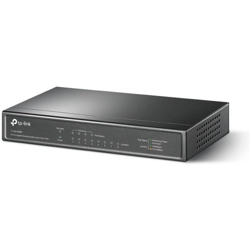 SWITCH 8PORT GIGA WITH 4PORT POE 64W TP LINK
