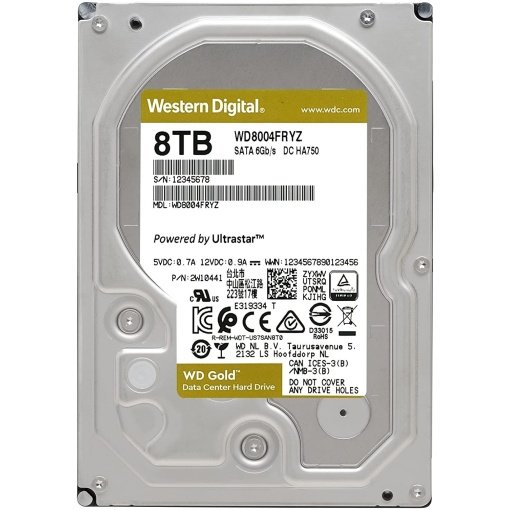 8TB 128MB 7200RPM 6GB/s WD8004FRYZ GOLD WD