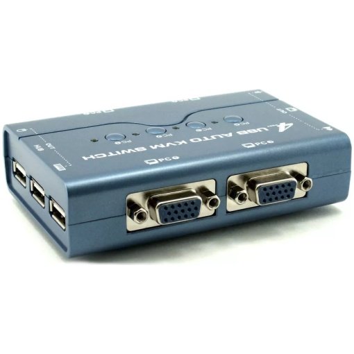 4 port USB / VGA KVM SWITCH Gold Touch