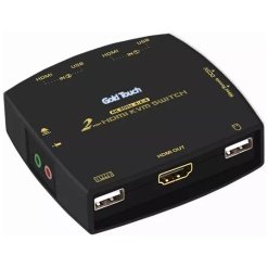 2 Ports HDMI 2.O KVM Wired Remote Switch With Cables 4k@60Hz