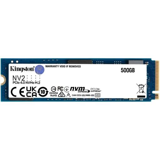 KINGSTON SSD 500GB NV2 PCIe NVMe 4.0 x4 M.2 2280