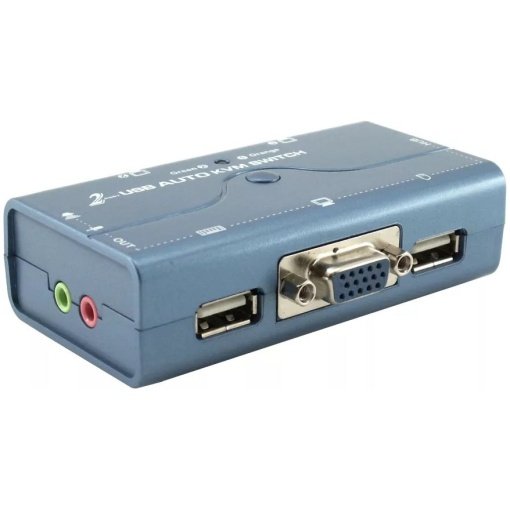 2 PORT USB / VGA KVM SWITCH Gold Touch